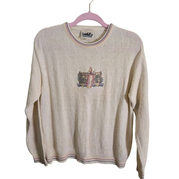 Northern Reflections Vintage Golf Theme Sweater 100% Cotton Size S - Picture 1 of 6